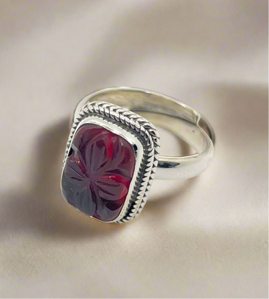 Adjustable antique ring in 925 silver