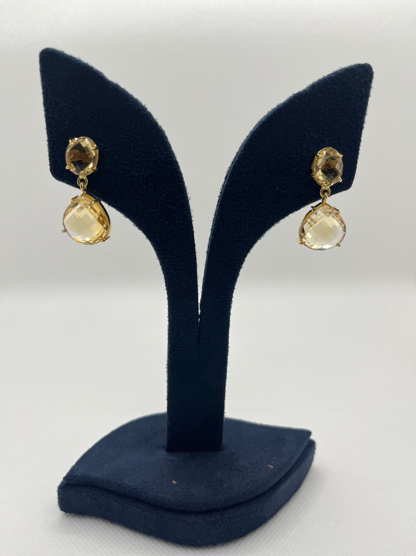 Citrine stone 925 silver earrings