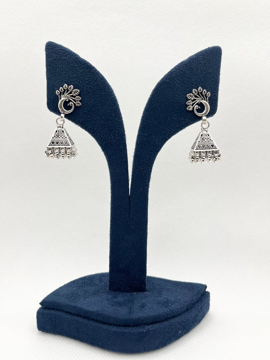 Antique 925 silver jhumkis