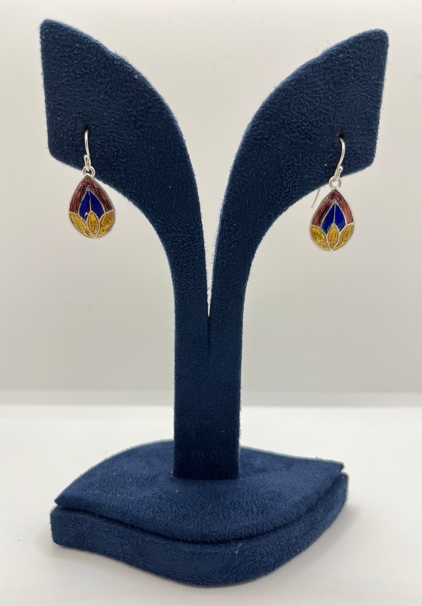 Meenakari(enamel) earrings in 925 silver