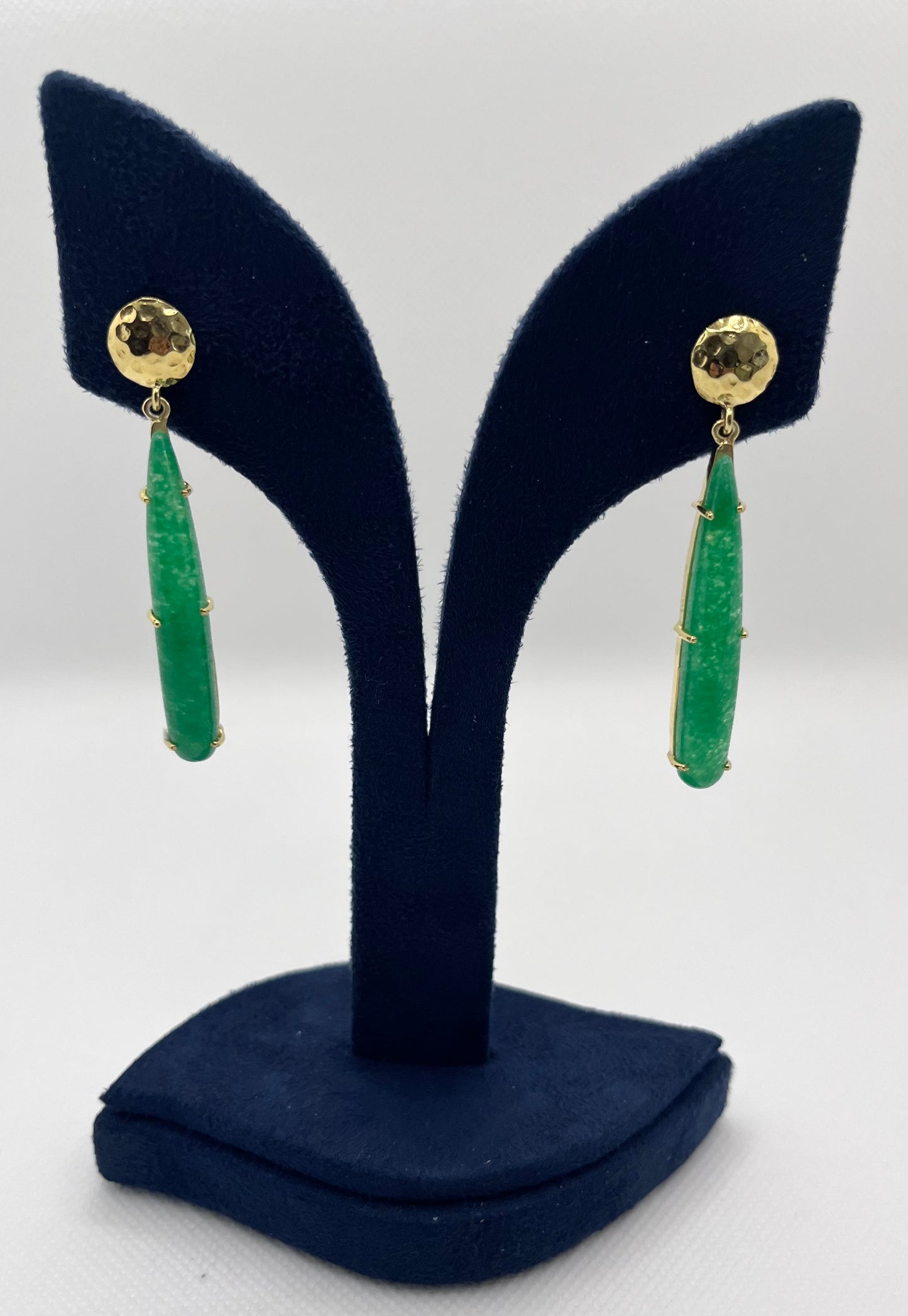 Jade stone 925 silver earrings