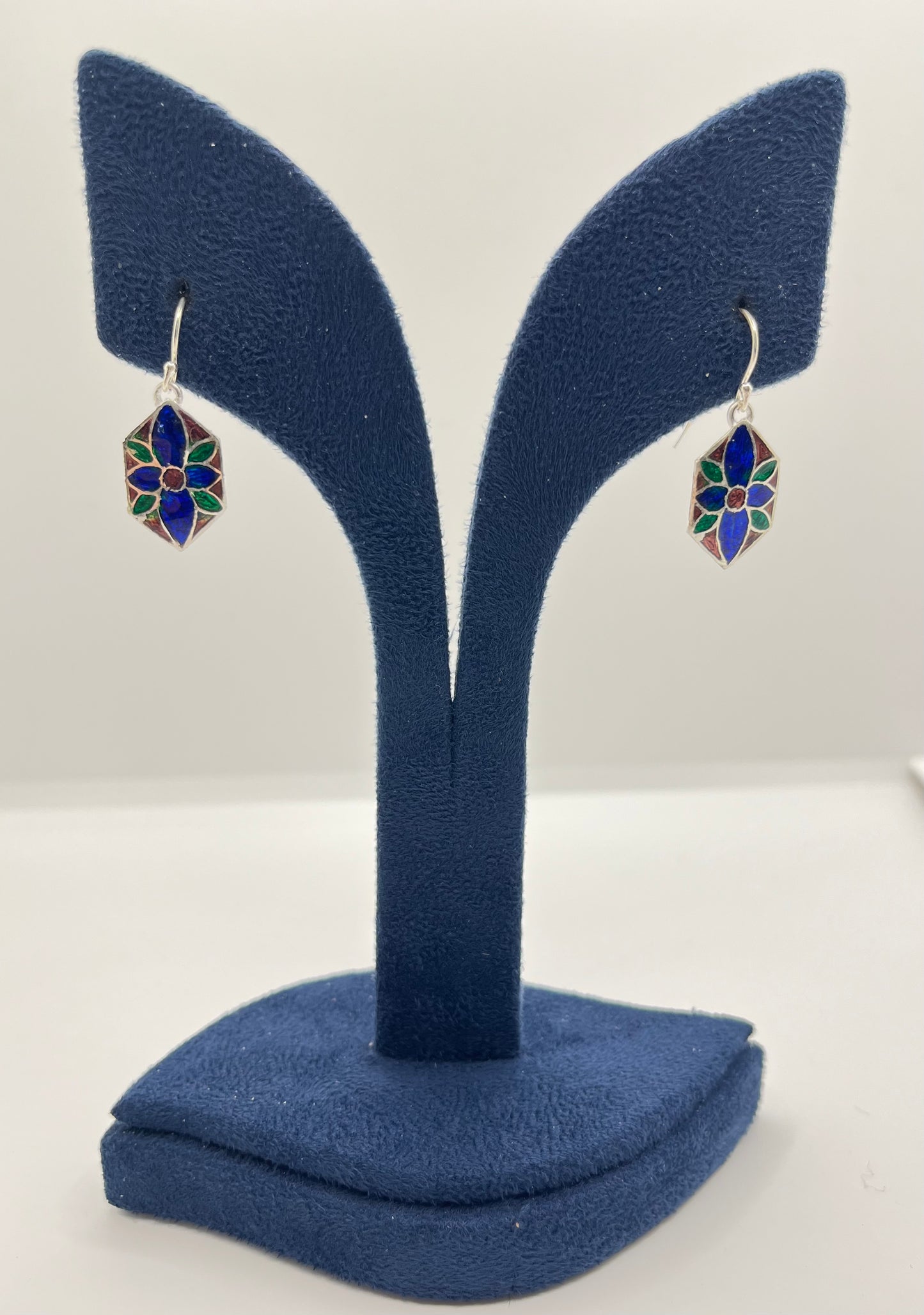 Meenakari(enamel) earrings in 925 silver