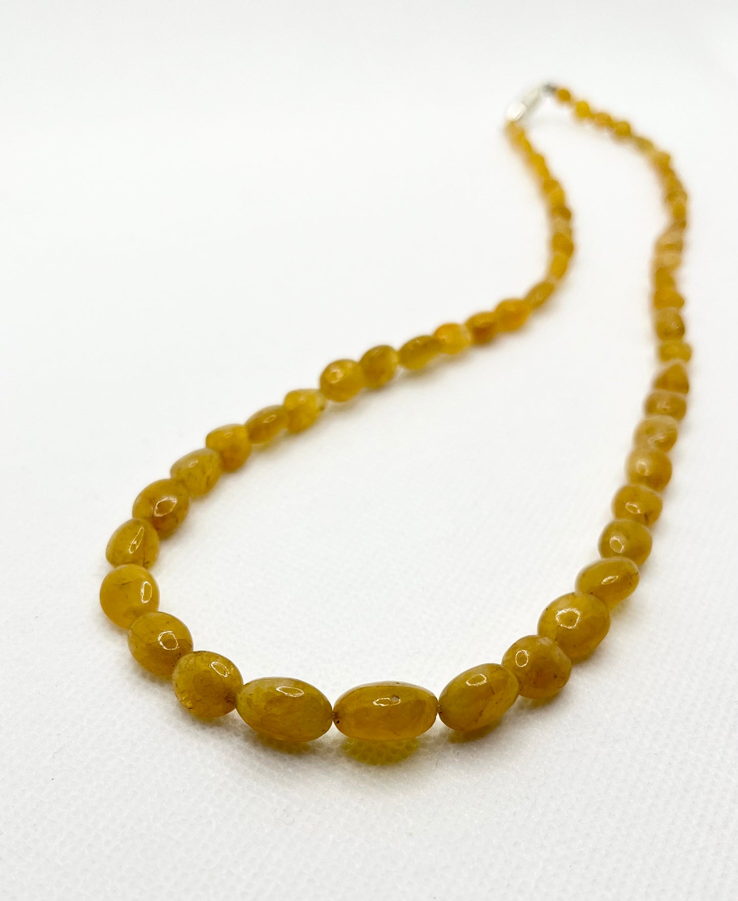 Yellow Aqua Smooth Tumble Necklace