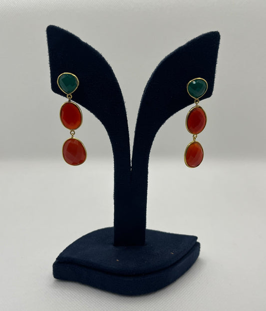 Caroline and Green Onex 925 silver earrings