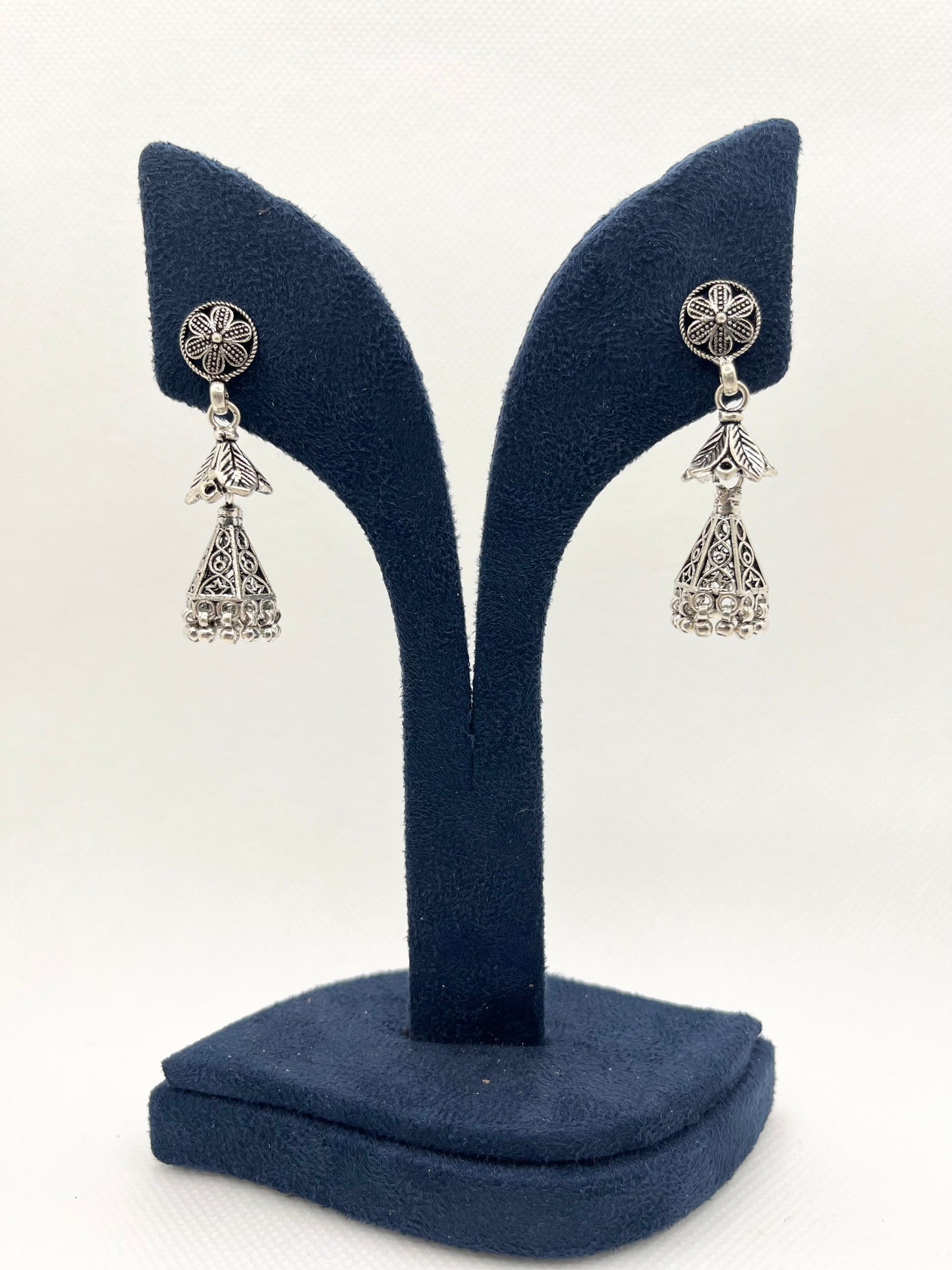 Antique 925 silver jhumkis