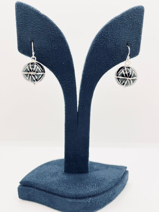 Meenakari(enamel) earrings in 925 silver