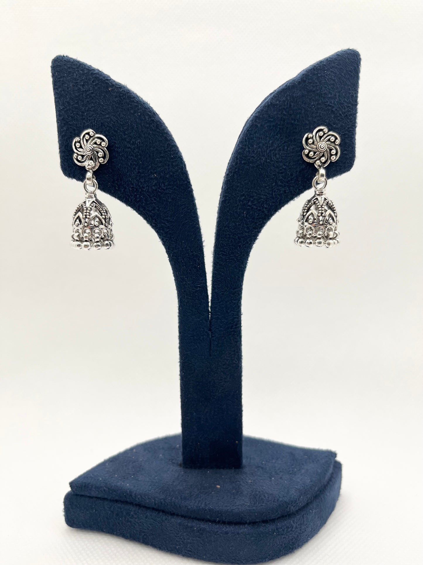 Antique 925 silver jhumkis