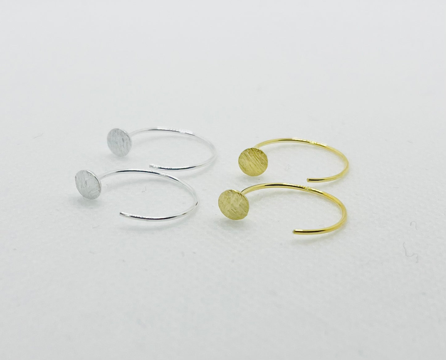 Small open hoops in 925 silver