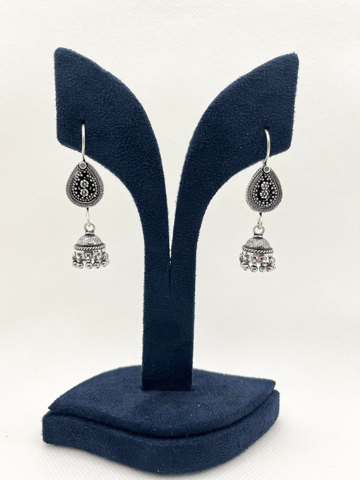 Antique 925 silver jhumkis