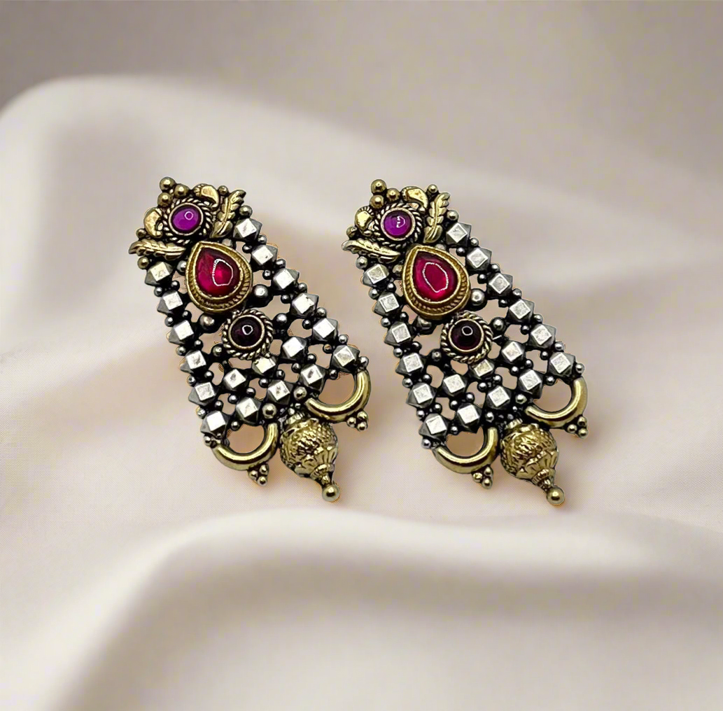 Antique 925 silver earrings