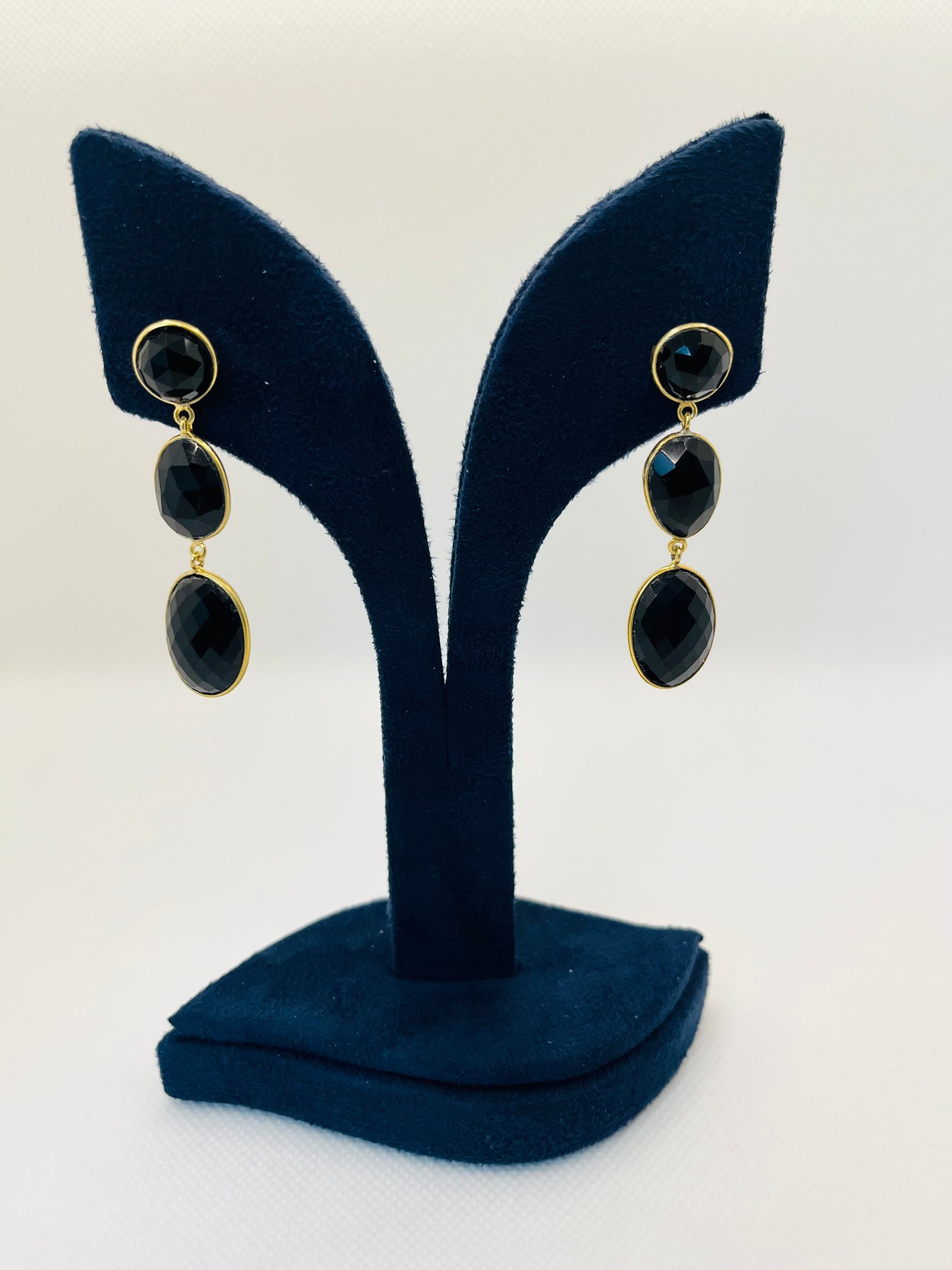 Black Onyx 925 silver earrings