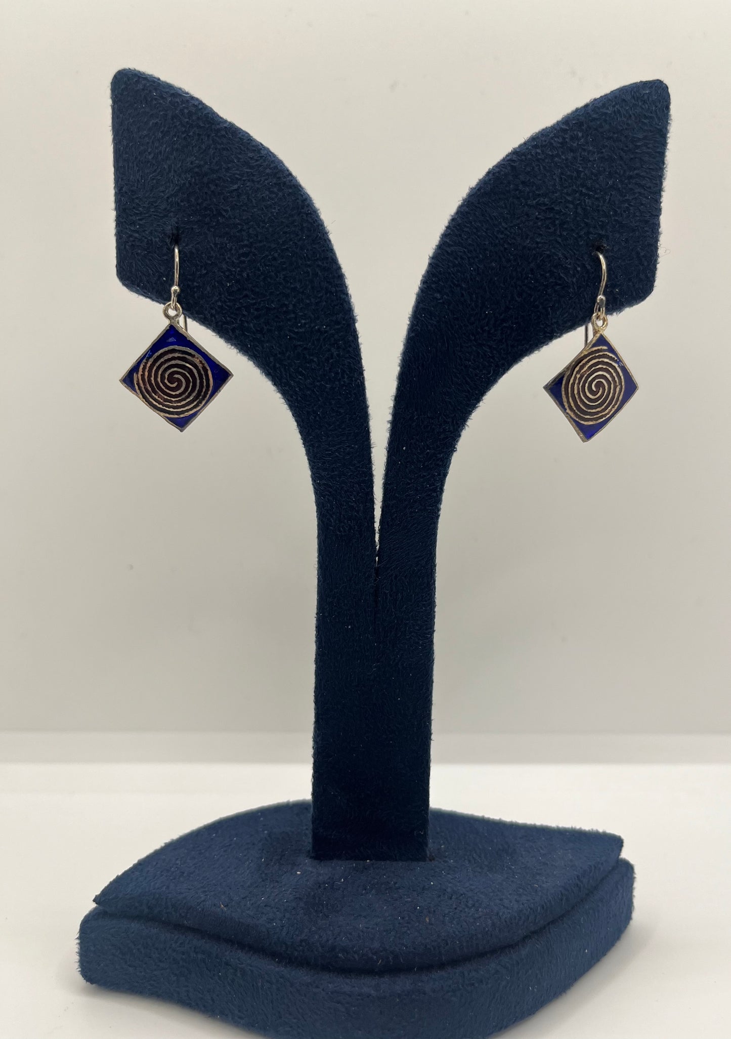 Meenakari(enamel) earrings in 925 silver