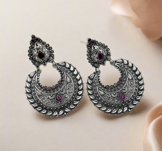 Antique 925 silver earrings