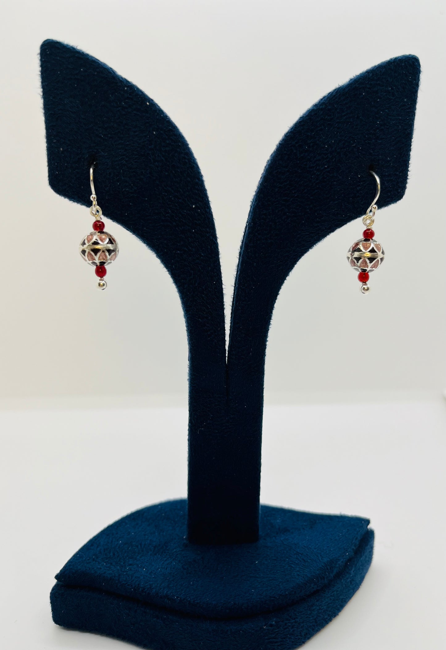 Meenakari(enamel) earrings in 925 silver