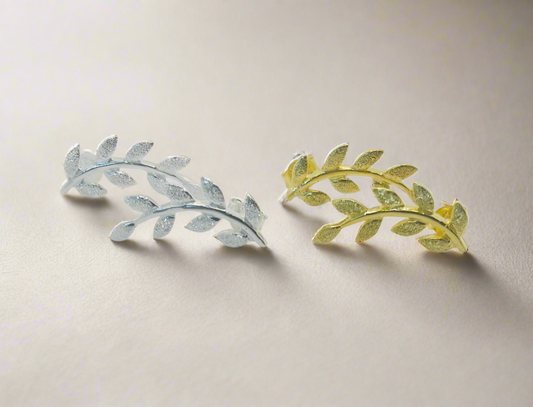 Leaf earrings in 925 silver