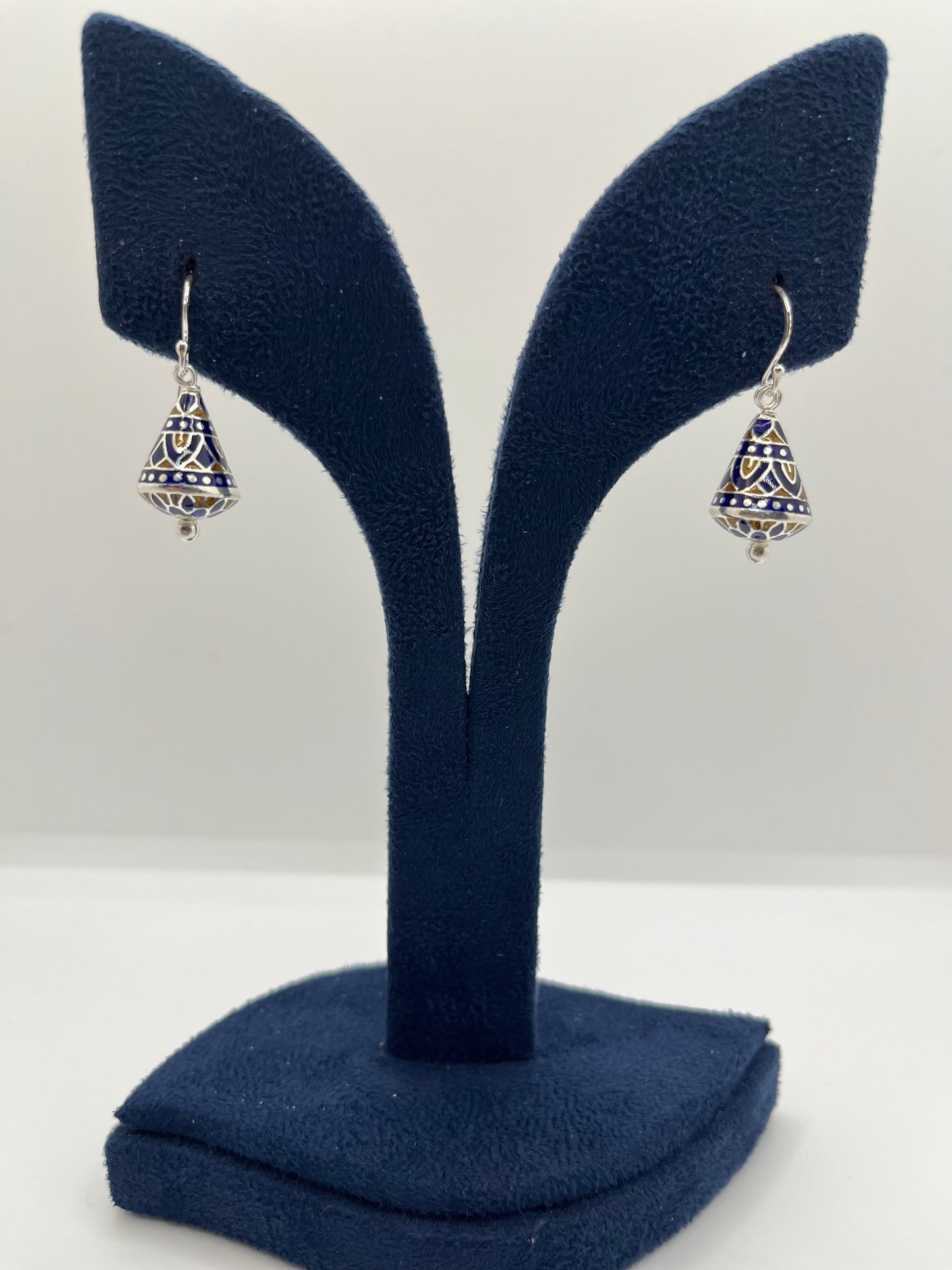 Meenakari(enamel) earrings in 925 silver