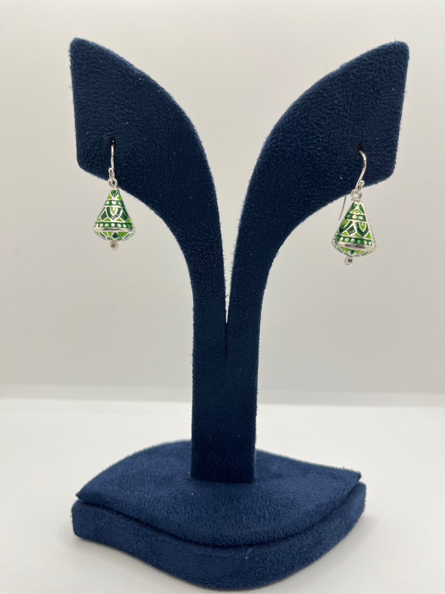 Meenakari(enamel) earrings in 925 silver