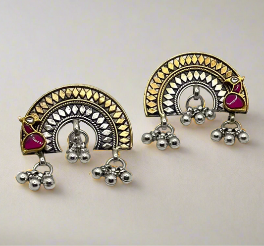 Antique rainbow earrings in 925 silver