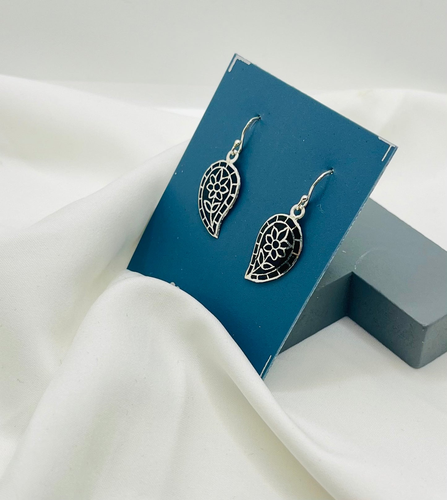 Meenakari(enamel) earrings in 925 silver