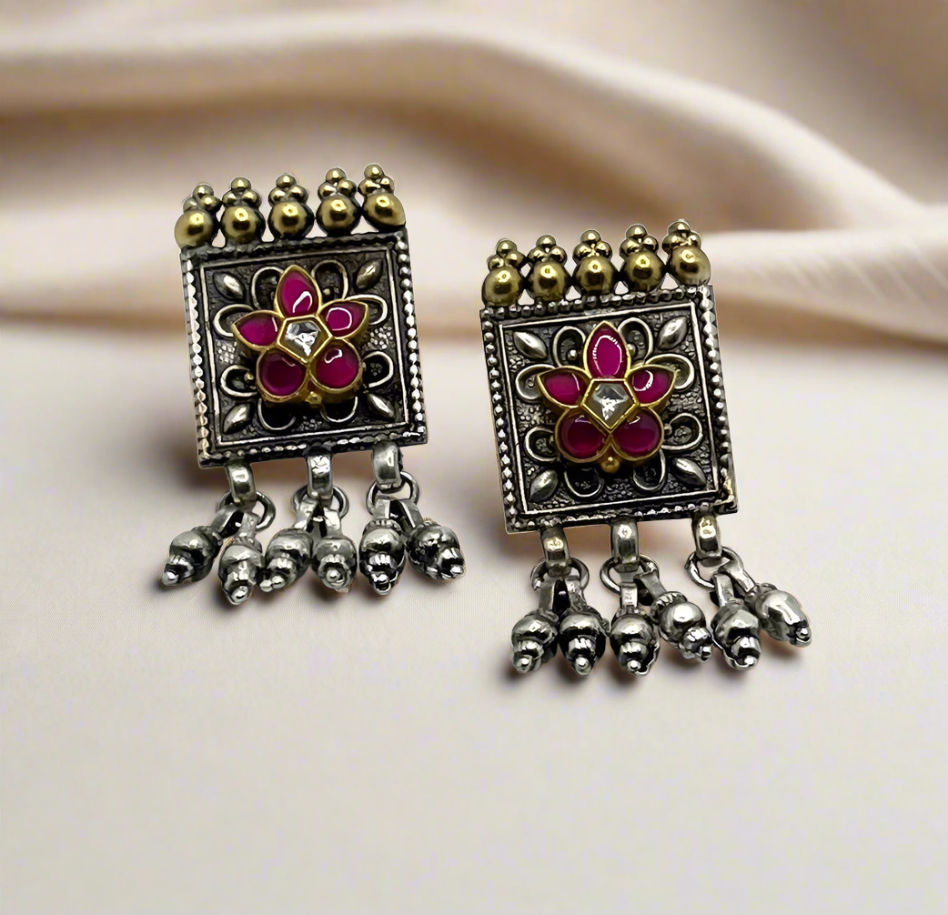 Antique 925 silver earrings