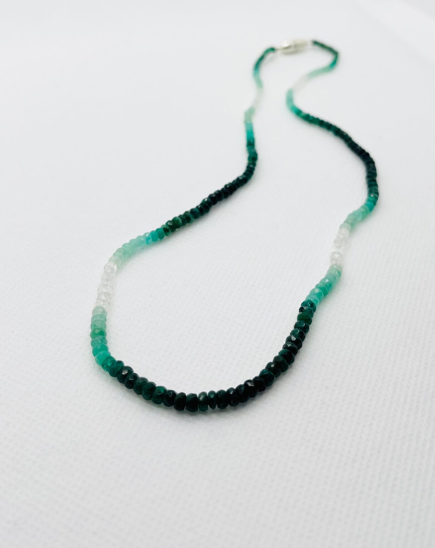 Emerald Faceted Beads Necklace