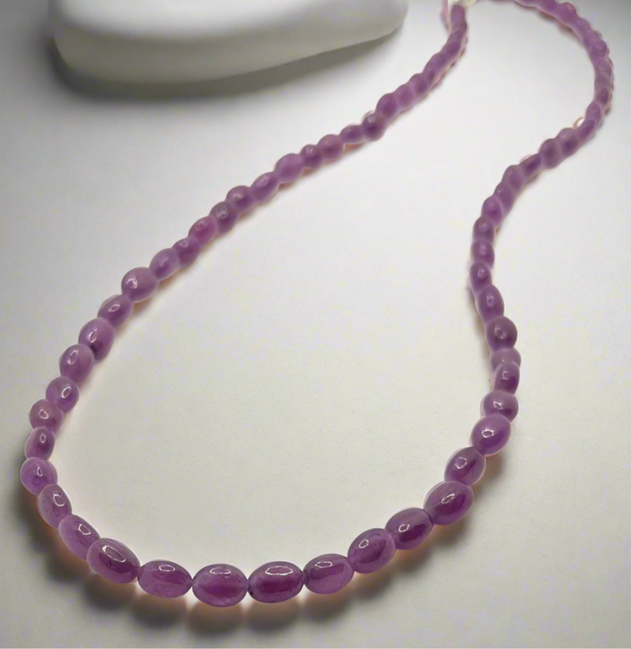 Ruby Smooth Oval Necklace