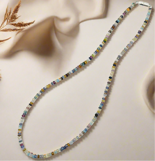 Mix Semi Faceted Beads Necklace