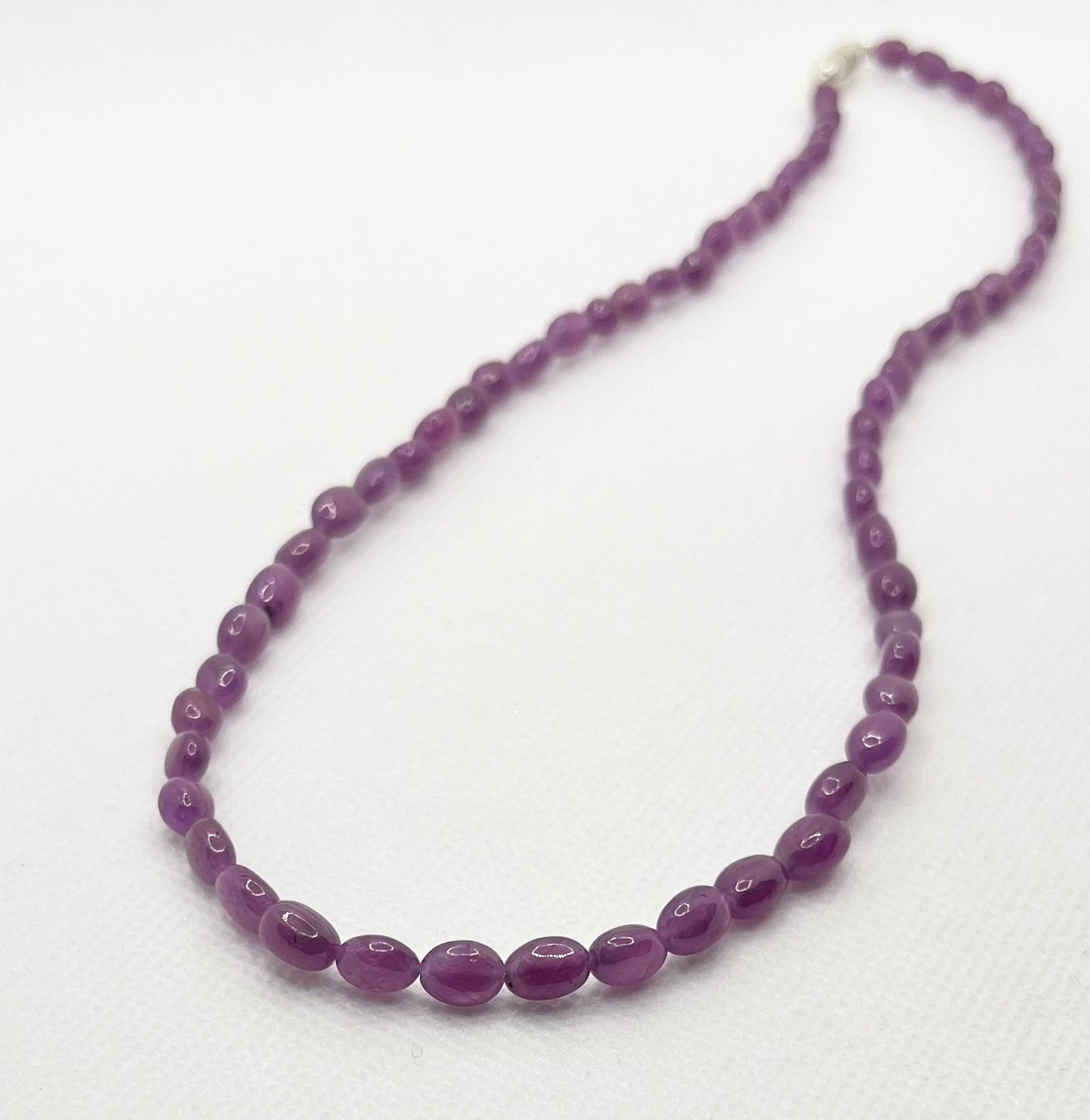 Ruby Smooth Oval Necklace