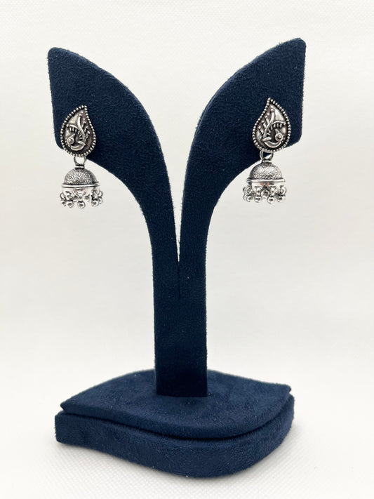 Antique 925 silver jhumkis