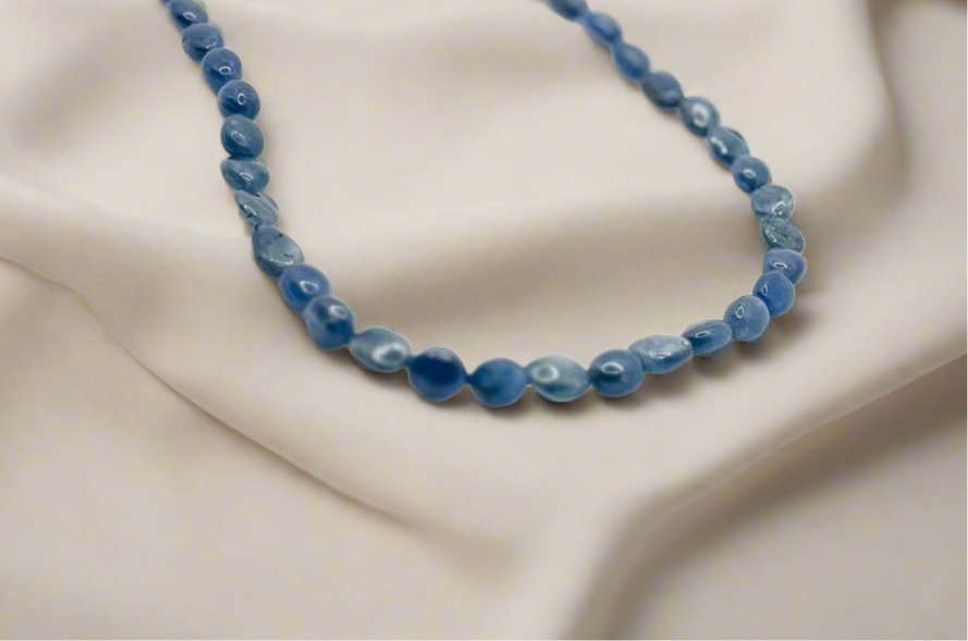 Blue Sapphire Smooth Tumble Necklace