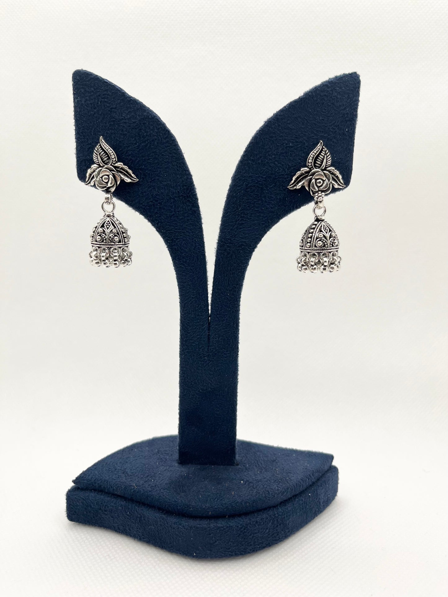 Antique 925 silver jhumkis