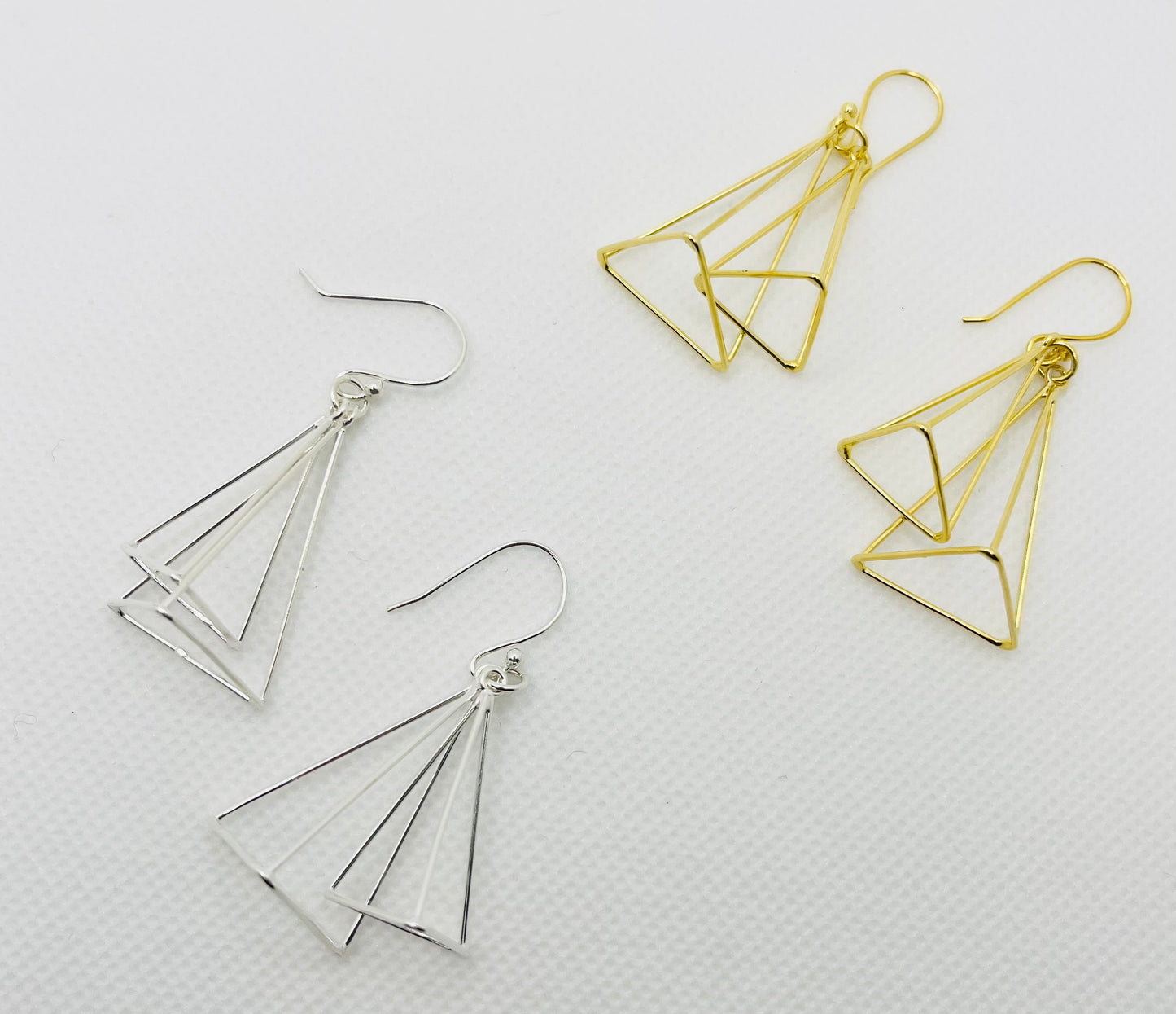 Pyramid earrings in 925 silver