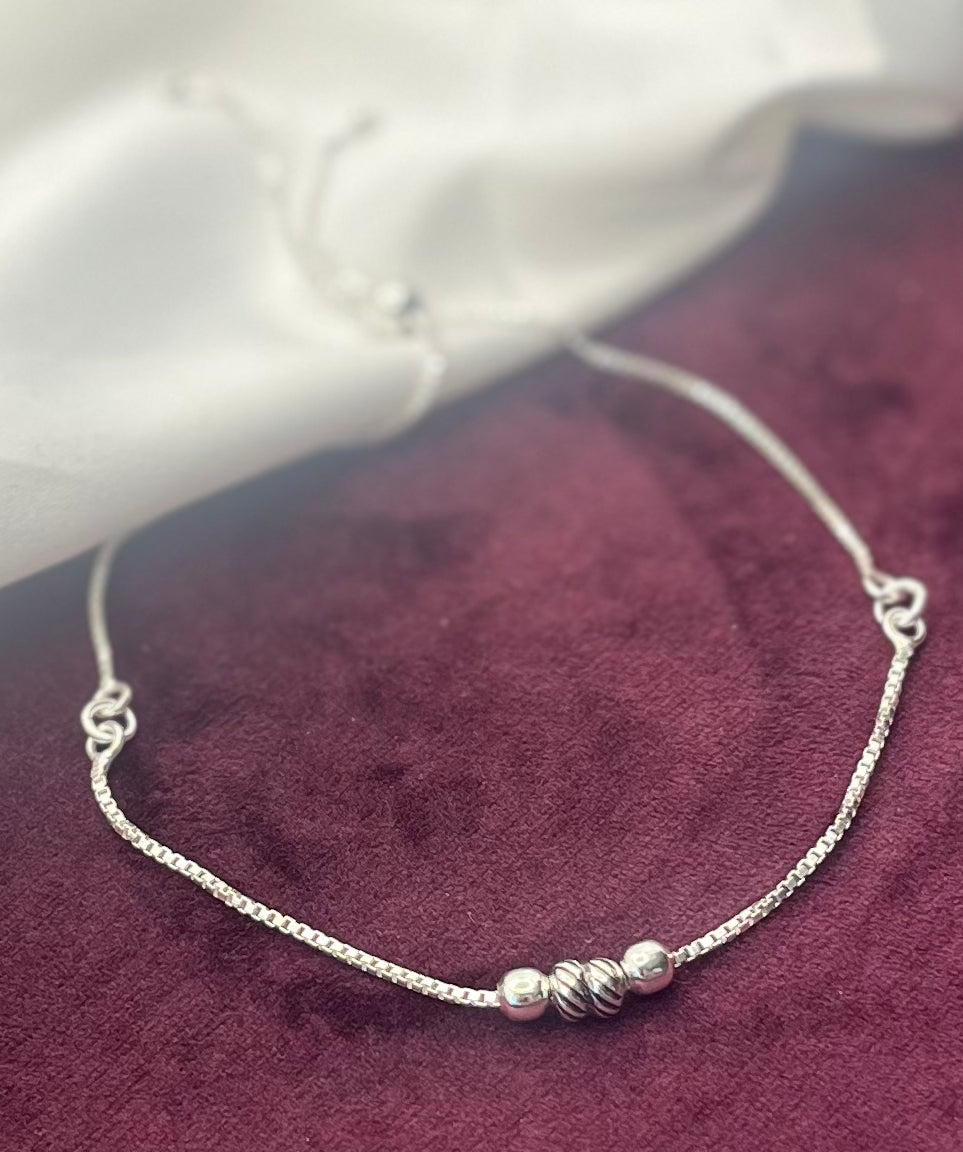 Adjustable 925 Silver Anklet