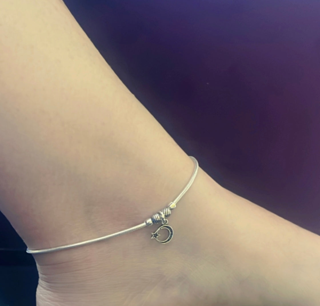 Adjustable 925 Silver Anklet