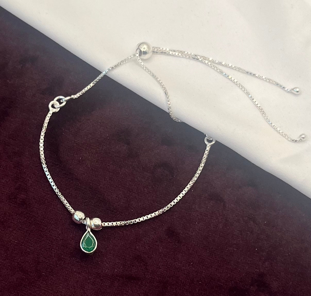 Adjustable 925 Silver Anklet